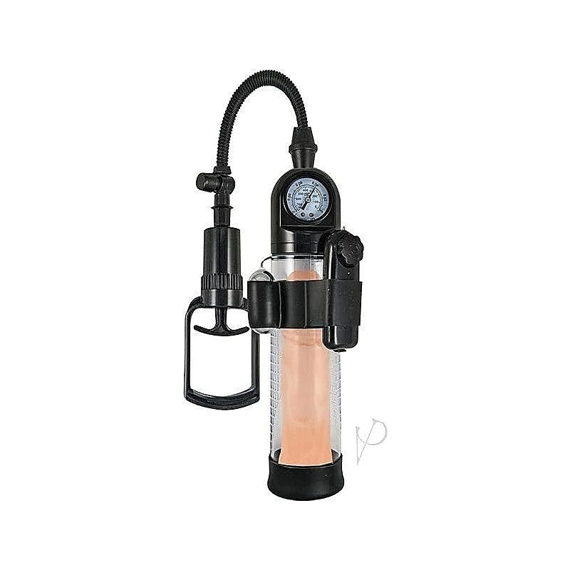 MAXX GEAR Vibrating Vacuum Gauge Penis Pump by Nasstoys - Penis Pumps And Stretchers