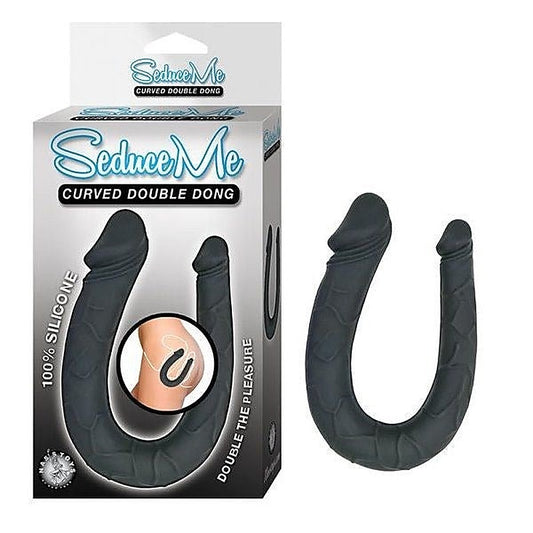 SEDUCE ME 13-Inch Curved Veined Silicone Pleasure Toy - Double Ender