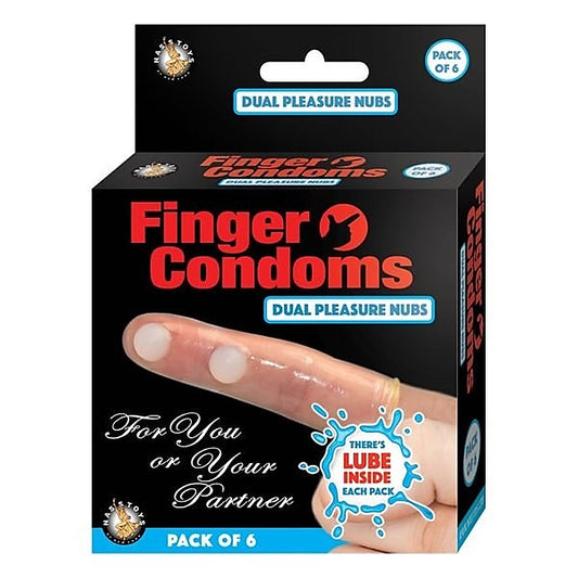 Finger Condoms with Pleasure Nubs Pack of 6 by Nasstoys - Condoms
