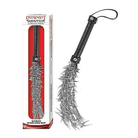 Dominant Submissive Collection Spiked Iron Chain Whip - Whips And Crops