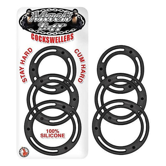 MACK TUFF Cockswellers 3 Enhancer C-Ring Set by Nasstoys - Cock Ring Sets