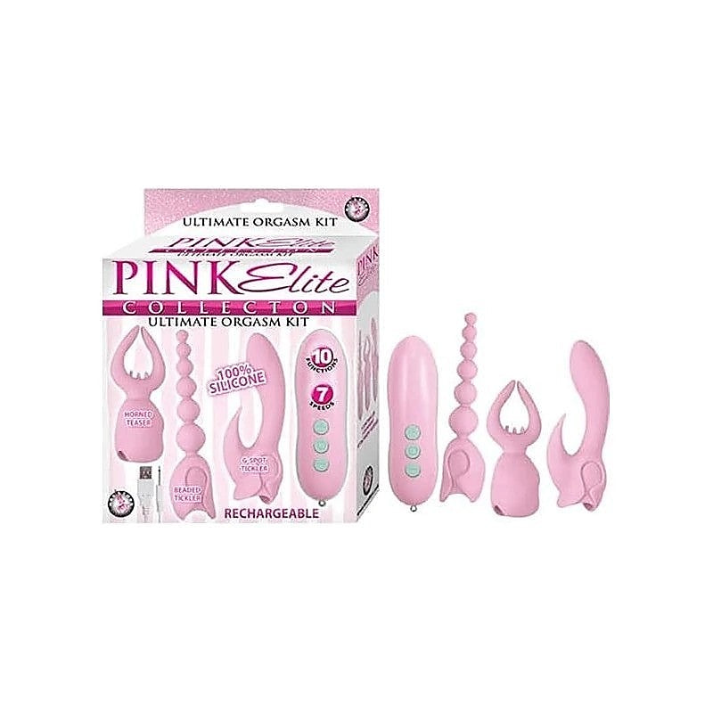PINK ELITE Versatile 3-in-1 Silicone Massage Kit by Nasstoys - Sex Kits