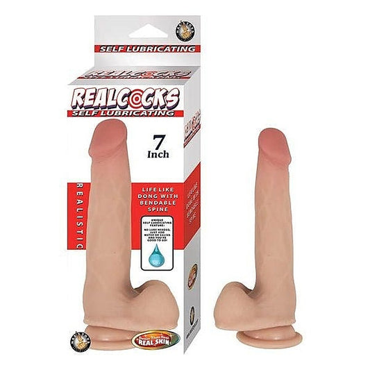 REALCOCKS Self Lubricating 7 Inch With Suction Base - Realistic Dildos