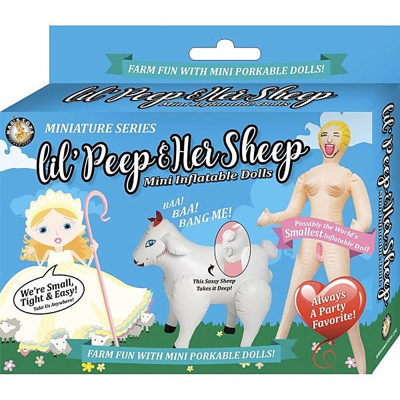 Lil' Peep and Her Sheep Blow Up Dolls by Nasstoys - Party Gifts and Novelties