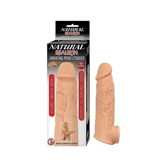 Natural Realskin Vibrating Penis Enlarger by Nasstoys - Pumps, Extenders and Sleeves