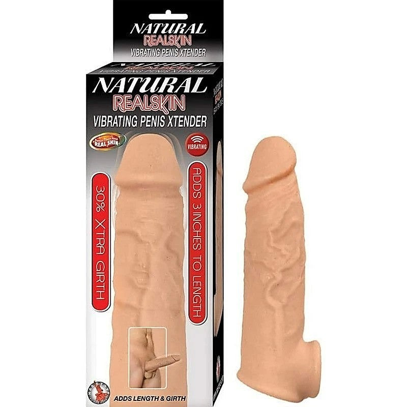 Natural Realskin Vibrating Penis Enlarger by Nasstoys - Pumps, Extenders and Sleeves