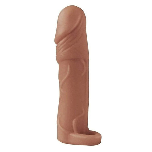 NATURAL REALSKIN Spiked Vibrating Penis Extender by Nasstoys - Pumps, Extenders and Sleeves