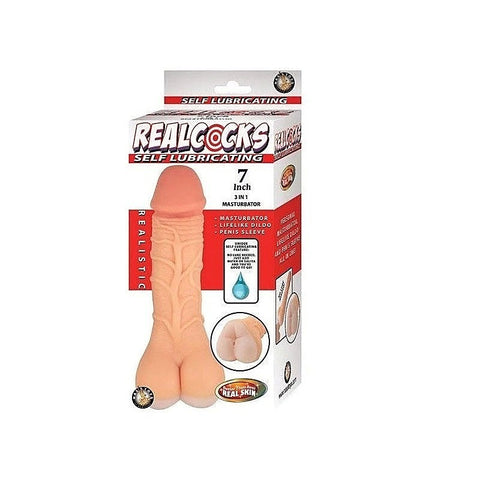 REALCOCKS Self-Lubricating Pleasure Enhancer by Nasstoys - Masturbators and Strokers