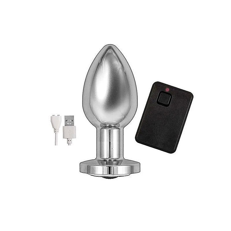 Premium Remote-Controlled Vibrating Metal Plug by Nasstoys - Butt Plugs