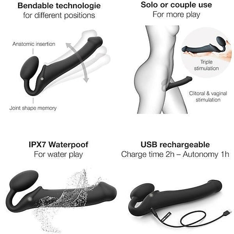 Deluxe Vibrating Pleasure Enhancer by Strap-On-Me - Strap On Sextoys