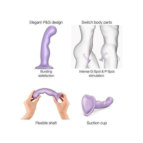 Angled Dildo Plug P&G Stimulator by Strap-On-Me - Anal Dildos