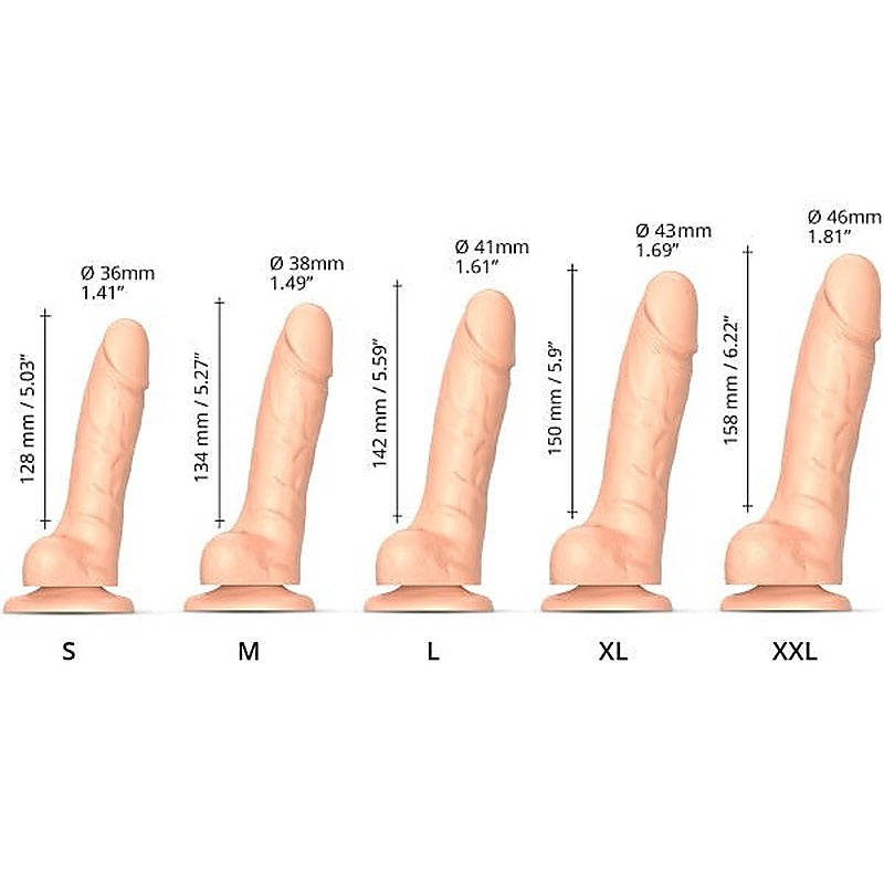 Sliding Skin Realistic Dildo - Flesh by Strap-On-Me - Realistic Dildos