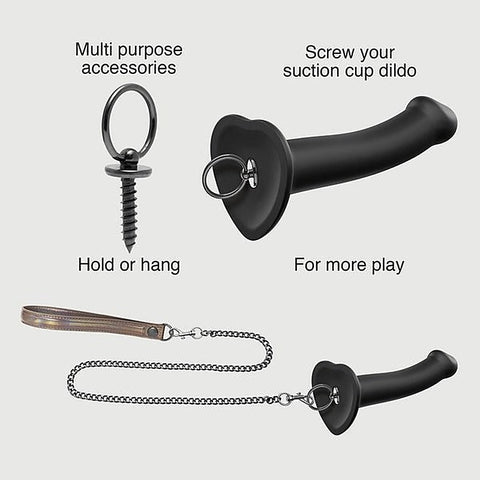 Premium Dildo Base Finger O-Ring by Strap-On-Me - Collars and Leads