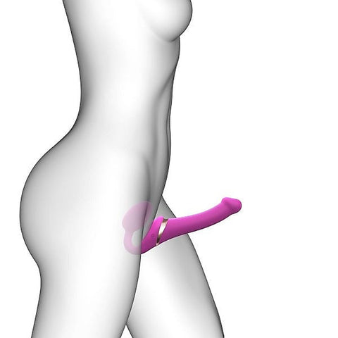 Multi-Sensation Bendable Strap-On Vibrator by Strap-On-Me - Strap On Sextoys