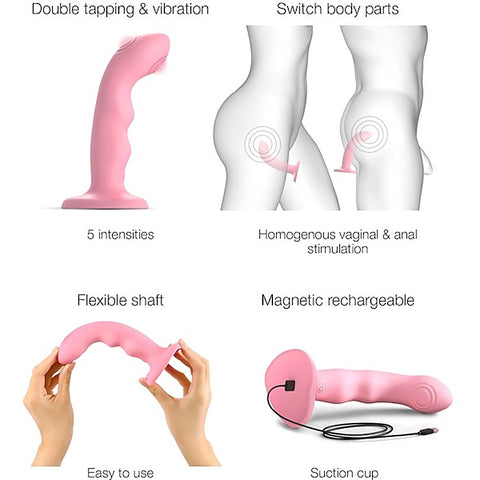 Tapping Vibrating Dildo Wave by Strap-On-Me - Vibrating Dildos