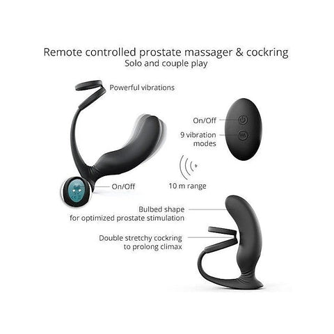 LOVE TO LOVE Dual Pleasure P-Spot Plug and Cock Ring - Prostate Toys