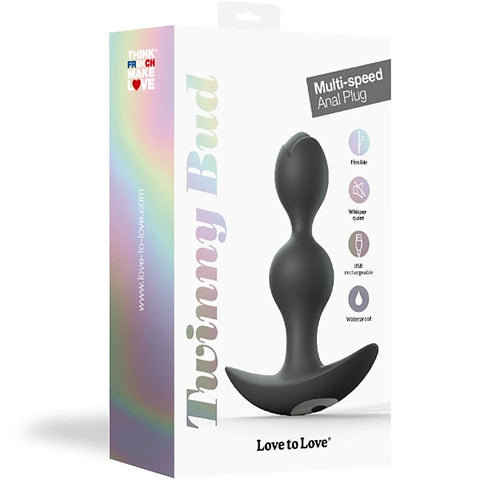 Love To Love Twinny Bud Dual Anal Plug with Dual Stimulation Design - Prostate Toys