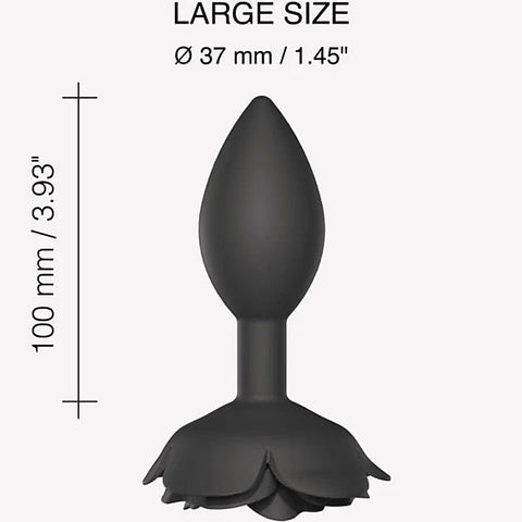Love To Love Open Roses Flexible Silicone Butt Plug Ergonomic Design - Butt Plugs