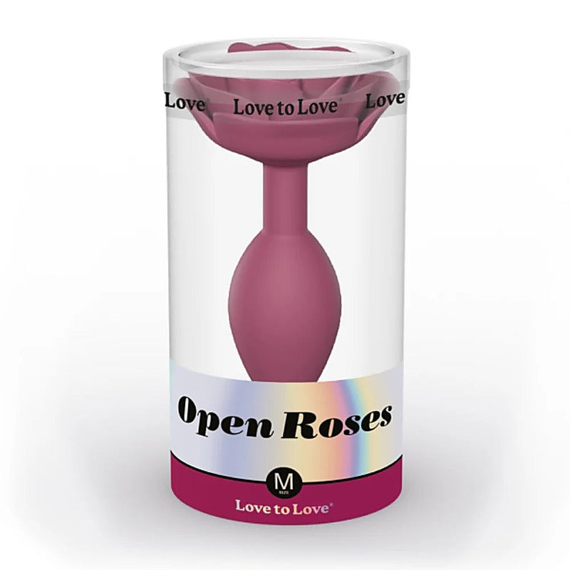 Love To Love Open Roses Flexible Silicone Butt Plug Ergonomic Design - Butt Plugs