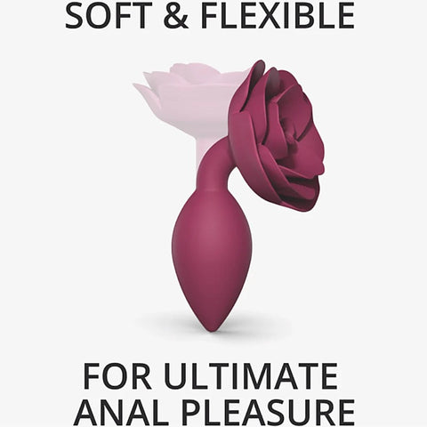 Love To Love Open Roses Flexible Silicone Butt Plug Ergonomic Design - Butt Plugs