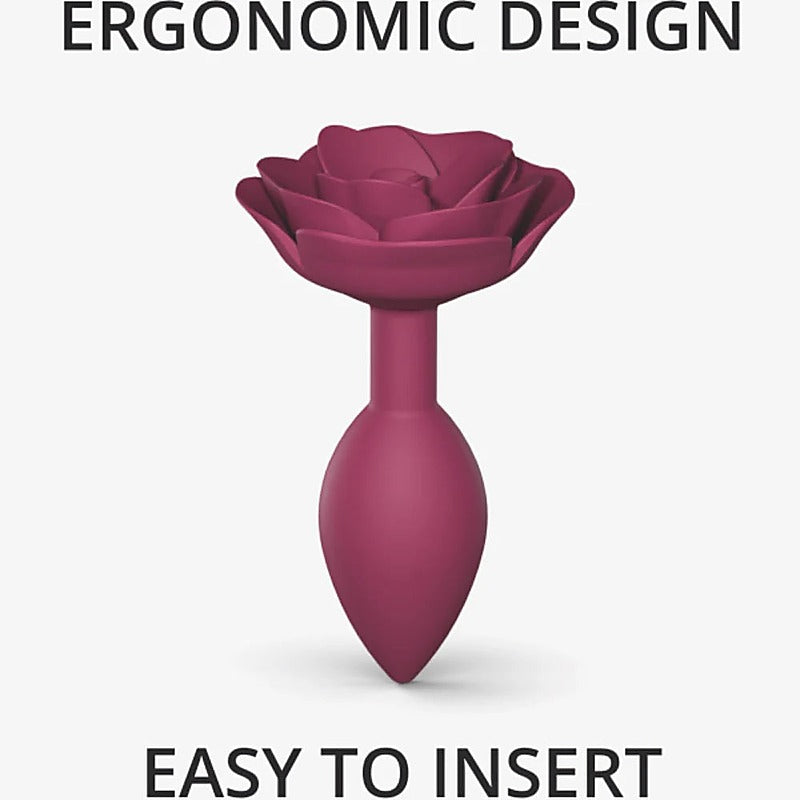 Love To Love Open Roses Flexible Silicone Butt Plug Ergonomic Design - Butt Plugs