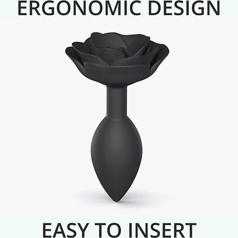 Love To Love Open Roses Flexible Silicone Butt Plug Ergonomic Design - Butt Plugs