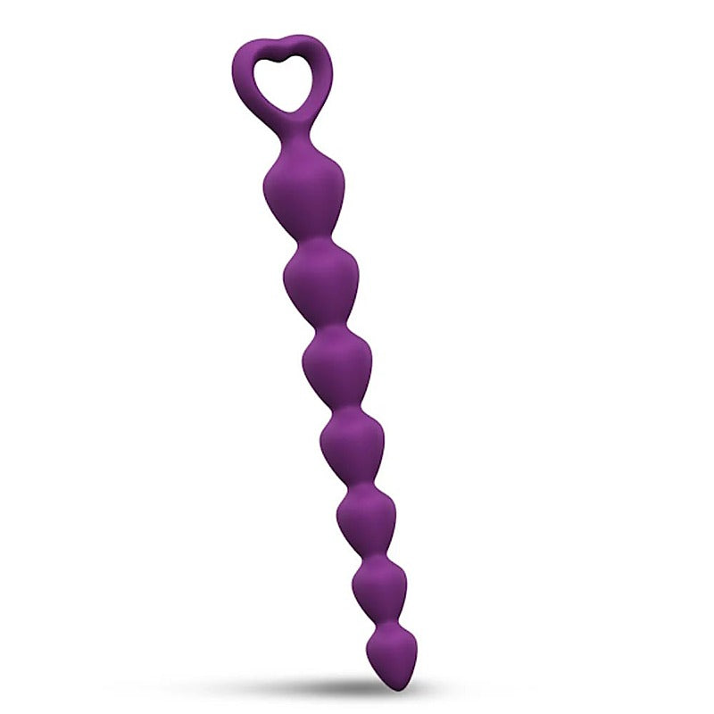Love To Love Bing Bang Graduated Silicone Anal Beads with Ring Handle - Anal Beads and Balls