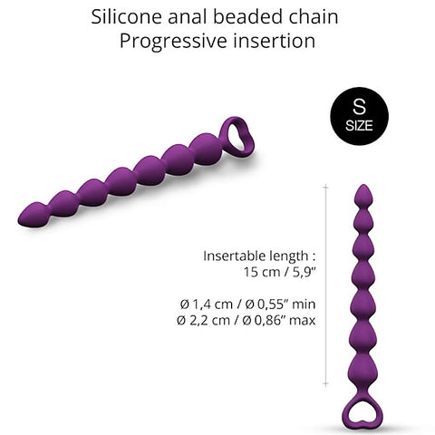 Love To Love Bing Bang Graduated Silicone Anal Beads with Ring Handle - Anal Beads and Balls