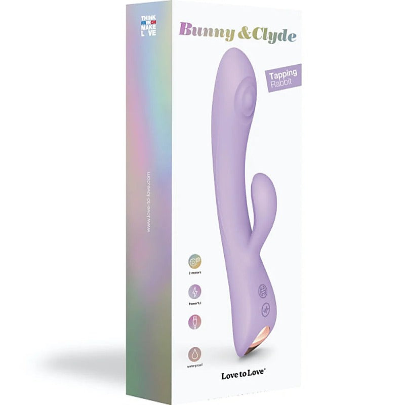 LOVE TO LOVE Bunny and Clyde Rabbit Vibrator with Dual Motor Tapping Technology - Rabbit Vibrators