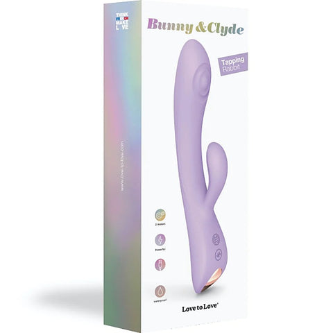 LOVE TO LOVE Bunny and Clyde Rabbit Vibrator with Dual Motor Tapping Technology - Rabbit Vibrators