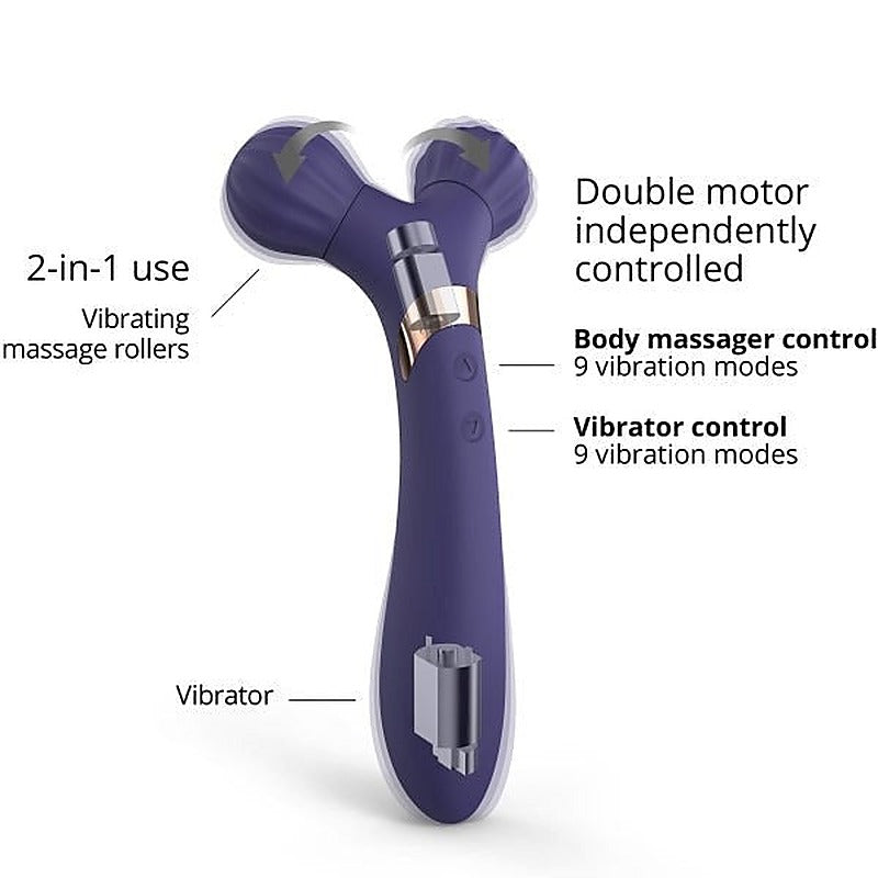 LOVE TO LOVE Fireball Vibrating Dual Roller Massager with Dual Motors - Body Wands