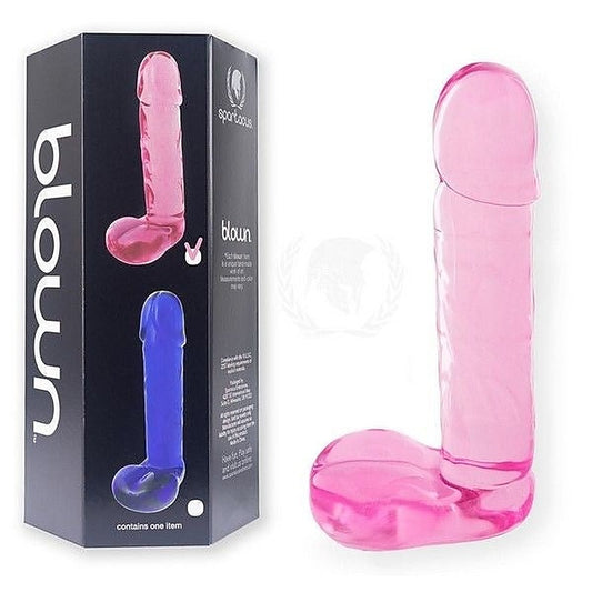Realistic Borosilicate Glass Dildo with Testicles - Realistic Dildos