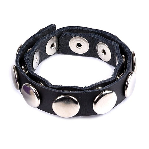 Black Leather Adjustable Penis Ring by Spartacus Enterprises - Cock Rings