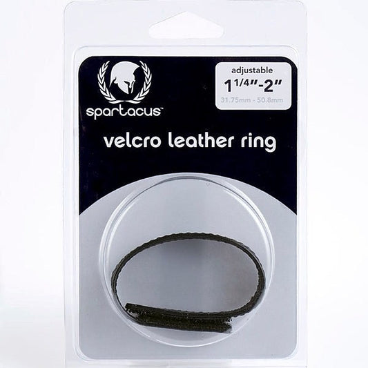 Adjustable Leather Pleasure C-Ring by Spartacus Enterprises - Cock Rings
