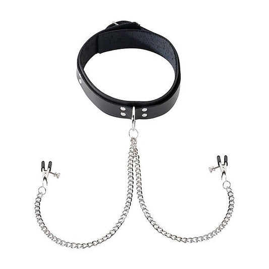 Leather Double Strap O-Ring Collar by Spartacus - Collars and Leads
