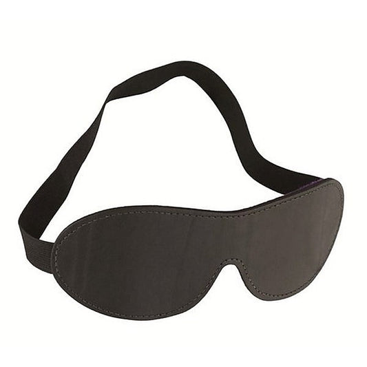Contoured Leather & Fur Blindfold by Spartacus - Masks And Blindfolds