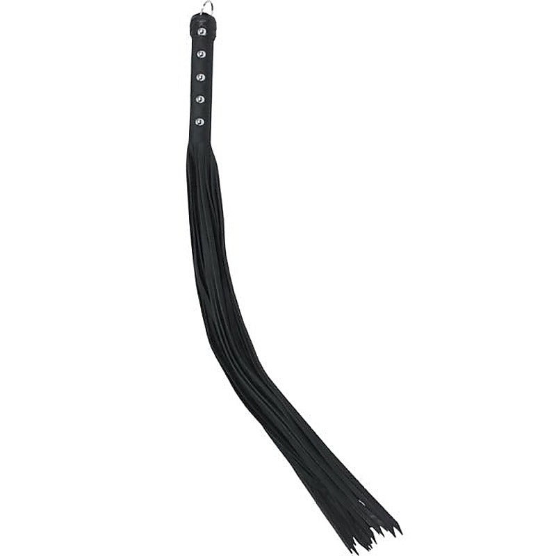 Black Leather 30-Inch Premium Strap Flogger - Whips And Crops
