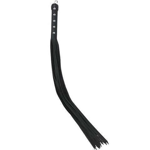 Black Leather 30-Inch Premium Strap Flogger - Whips And Crops