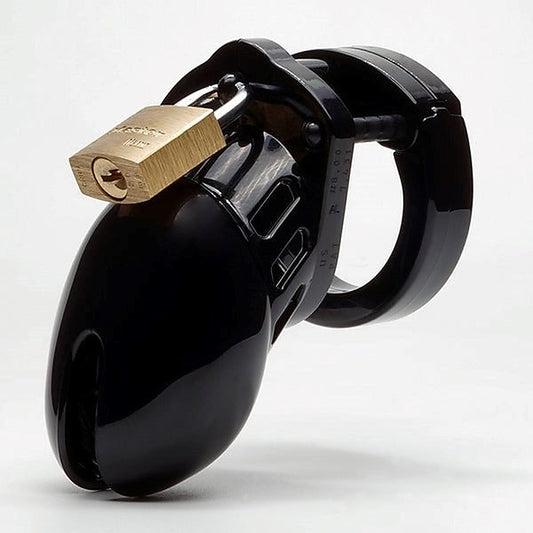 CB 6000 Small Black Polycarbonate Male Chastity Cock Cage - Male Chastity