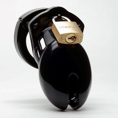 CB 6000 Small Black Polycarbonate Male Chastity Cock Cage - Male Chastity