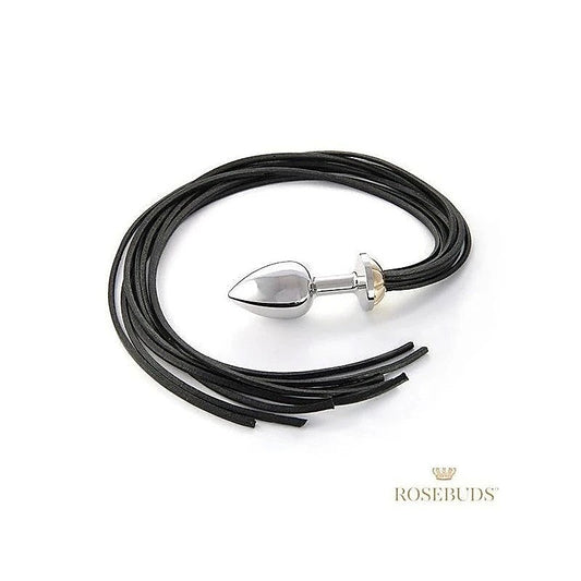Intimate Fusion - Luxurious Metal Plug and Leather Whip Set - Butt Plugs