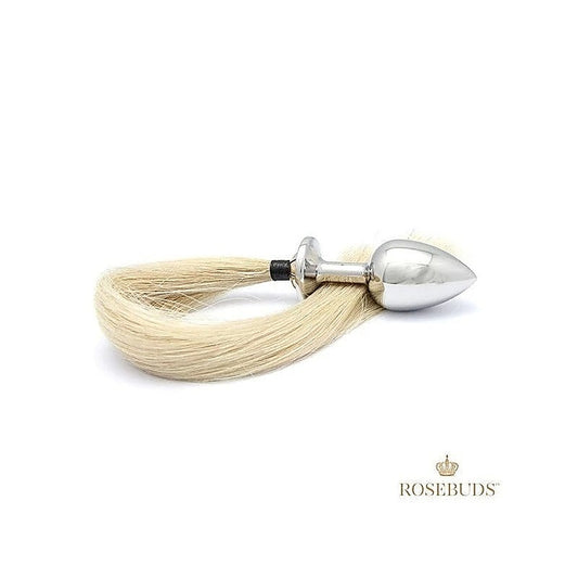 Luxurious Tailbud Blonde Horsetail Anal Pleasure Plug - Butt Plugs