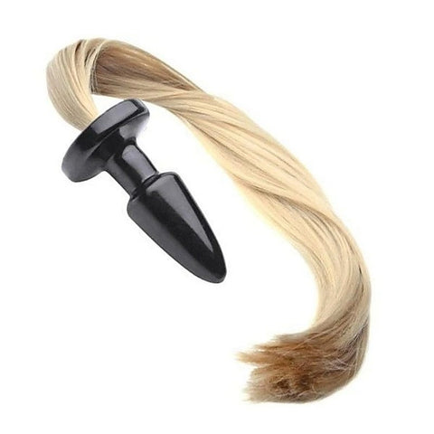 Luxurious Tailbud Blonde Horsetail Anal Pleasure Plug - Butt Plugs