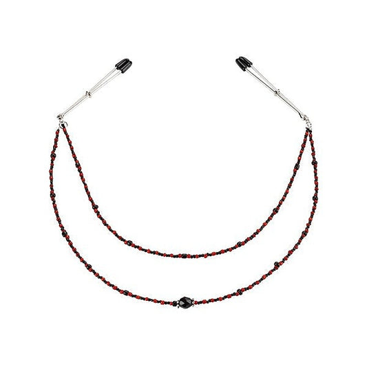 Double Strand Beaded Tit Clamps by Spartacus - Nipple and Clit Clamps