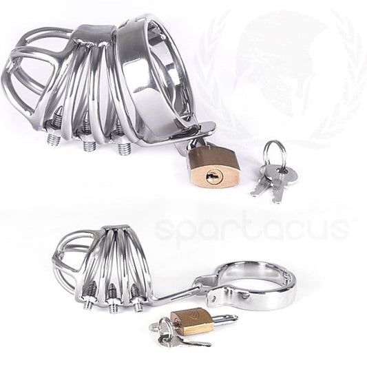 Stainless Steel Chastity Cage by Spartacus Enterprises - Male Chastity