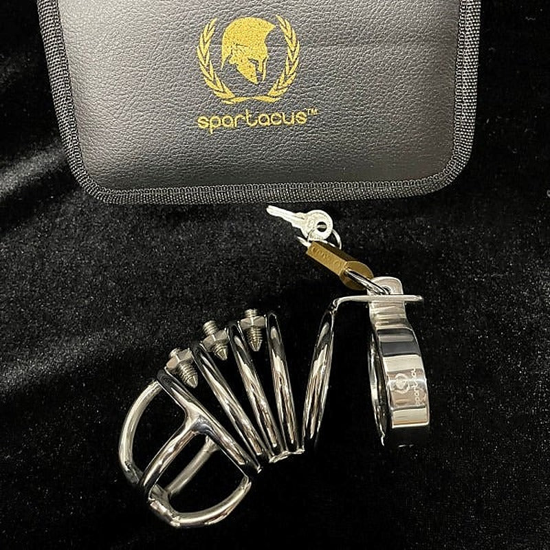 Stainless Steel Chastity Cage by Spartacus Enterprises - Male Chastity