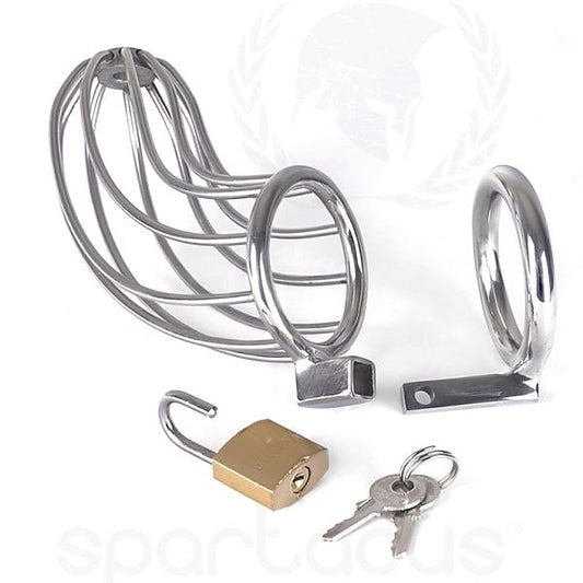 Bird Cage Stainless Steel Chastity Device by Spartacus - Male Chastity