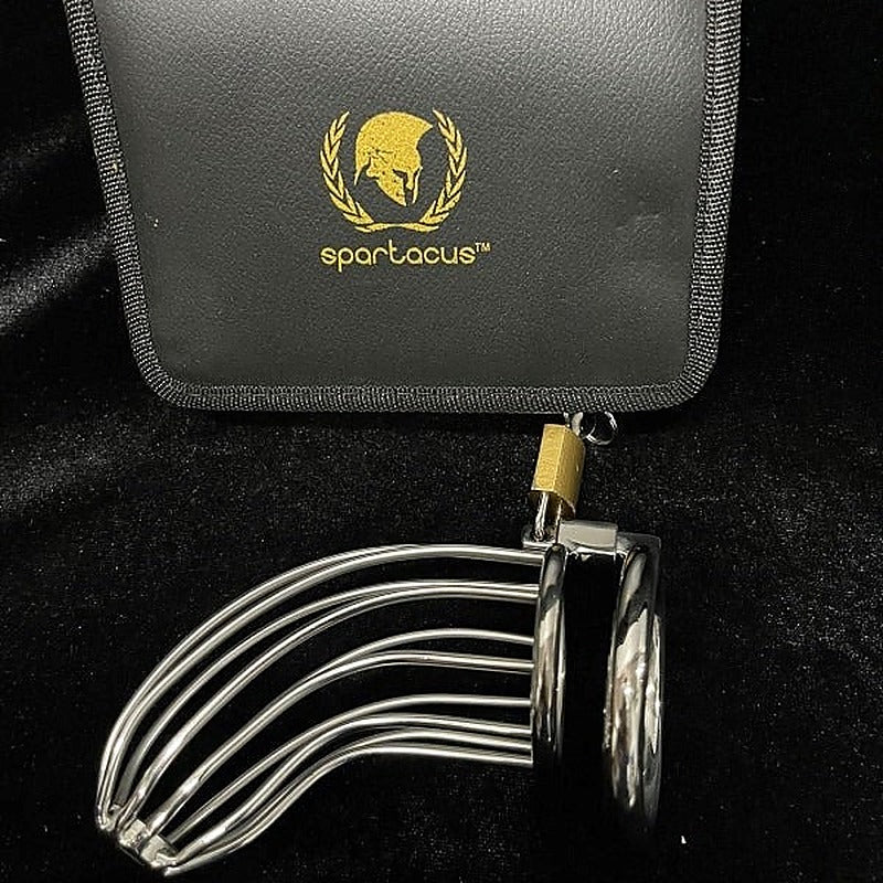 Bird Cage Stainless Steel Chastity Device by Spartacus - Male Chastity