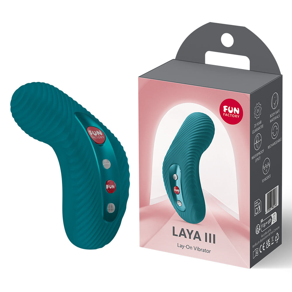 Fun Factory LAYA III Rechargeable Clitoral Stimulator - - Clit Ticklers and Pulsators
