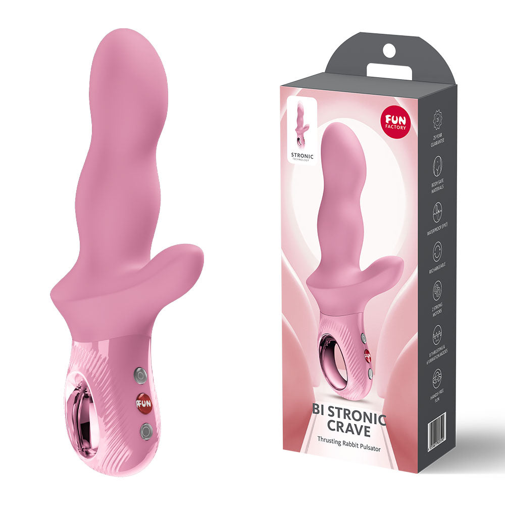 Fun Factory BI STRONIC CRAVE Thrusting Rabbit Massager - - Rabbit Vibrators